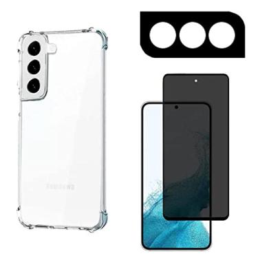 Imagem de Kit Para Galaxy S22 Capa Anti impacto + Película Privacidade + Película De Câmera (Tela 6.1) (C7COMPANY)