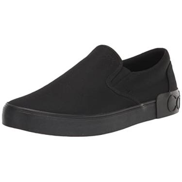 Imagem de Calvin Klein Tênis masculino Ryor, Lona preta/preta 002, 38
