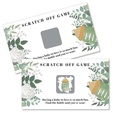 Imagem de Big Dot of Happiness Boho Botanical Baby - Greenery Baby Shower Game Scratch Off Cards - 22 Count