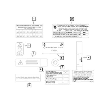 Imagem de Mopar Sistema de ar condicionado de etiqueta 68233529AA