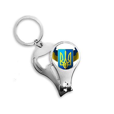 Imagem de Chaveiro abridor de garrafas cortador de unhas do país emblema nacional da Ucrânia