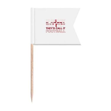 Imagem de Difference Football – Bandeiras de palito de rúgbi para marcação de palito de comida para bolo de festa