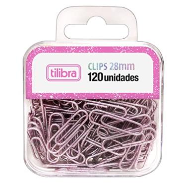 Imagem de Tilibra - Clips 28mm Glitter Pink 120 Unidades