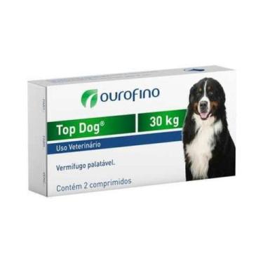 Imagem de Top Dog Vermifugo Para Cães 30Kg 2 Comprimidos  - Ouro Fino