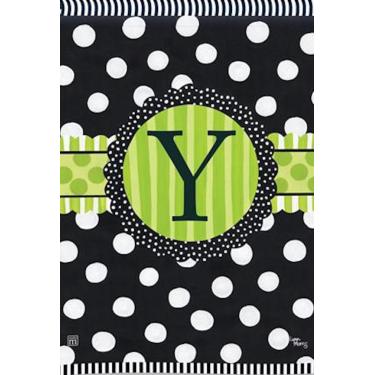 Imagem de BreezeArt Letra Y Monograma Bandeira de jardim de fúria Bandeira de jardim #31190Y