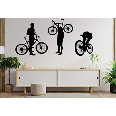 Imagem de Adesivo Decorativo Kit 3 Bicicletas 100cm x 50cm tamanho total