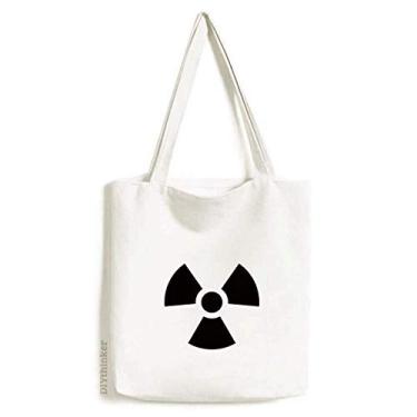 Imagem de Dangerous Chemical Toxic Radiation Pattern Tote Canvas Bag Shopping Satchel Casual Bolsa