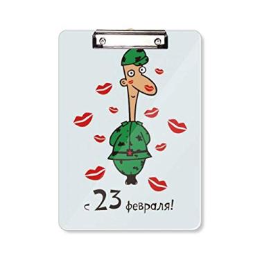 Imagem de Russia Kiss Placa de apoio para placa de prancheta de soldado macho, placa de apoio A4