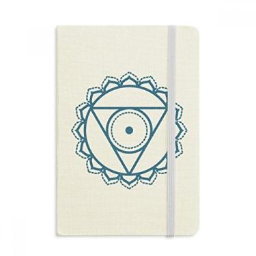 Imagem de Caderno com símbolo geométrico de flor de totem, capa dura oficial, diário clássico