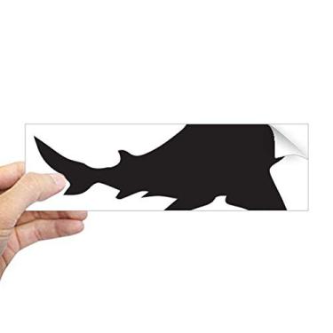 Imagem de DIYthinker Adesivo retangular de tubarão preto oceano biologia peixe para-choque notebook janela decalque