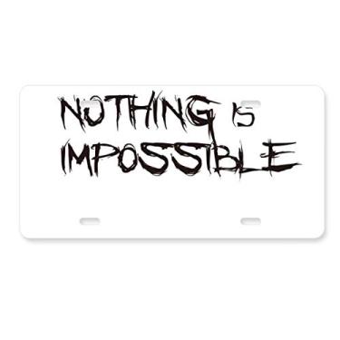 Imagem de DIYthinker Citação Nothing is Impossible placa de carro decoração de aço inoxidável acessório