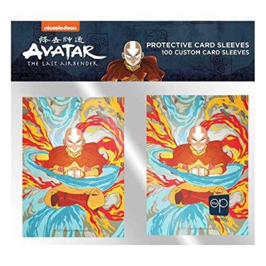 Imagem de Avatar The Last Airbender Premium Card Sleeves | 100 Card Protector Sleeves | 64mm x 89mm Oversized Sleeves Fit Standard Size Playing Cards & Collector Cards | Cardsleeve Back Artwork Featuring Aang