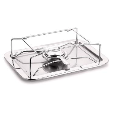 Imagem de Rechaud Retangular Para Restaurante Aço Inox 35x25cm - Forma