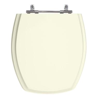 Imagem de Assento Sanitário Thema Biscuit (Bege Claro) Tampa para Vaso Incepa de Madeira Laqueada 