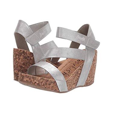 Imagem de Blowfish Malibu Sandália anabela feminina Hapuku, Aço cósmico, 6.5