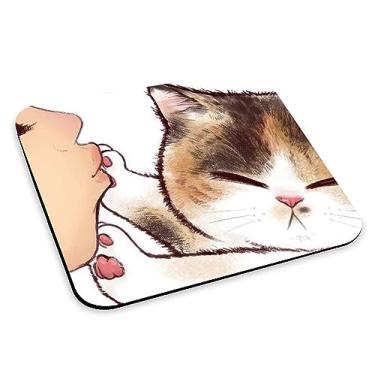 Imagem de Mouse Pad Engraçado Gato E Dona Bengal Mousepad