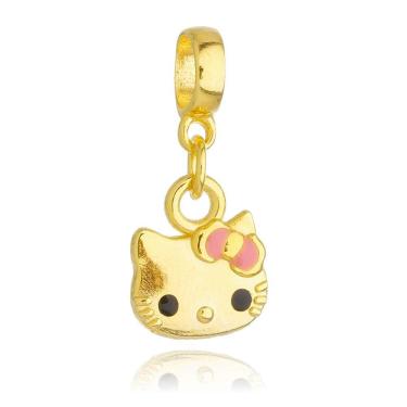 Imagem de Pingente Berloque Hello Kitty Pandora Banhado a Ouro 18k - Premium