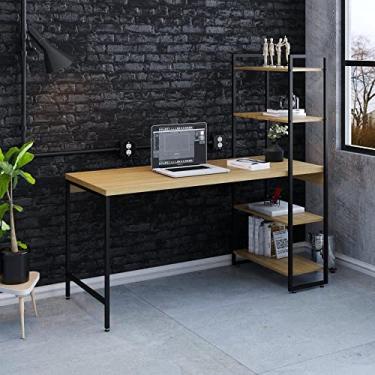 Imagem de Escrivaninha Industrial com Estante 4 Prateleiras 150cm Active