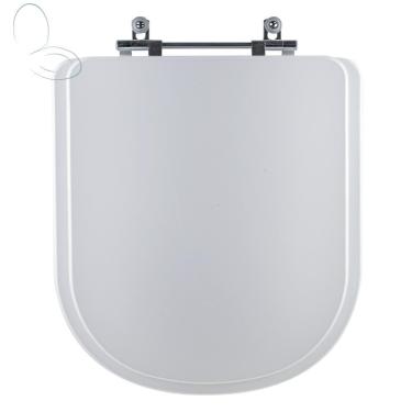 Imagem de Tampa Vaso Sanitário Madeira Laqueada Life Branco para bacia Celite