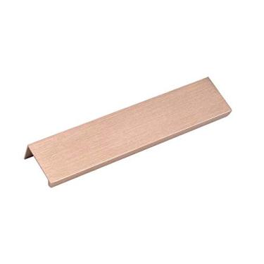 Imagem de 6 peças de alumínio para gaveta de porta deslizante puxadores ocultos | Alça invisível simples moderna resistente | Puxador de borda de dedo prateado | Puxador de aba para armário de cozinha,