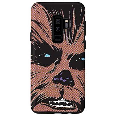 Imagem de Galaxy S9+ Star Wars Chewbacca Chewie Face Comic Book Black Case