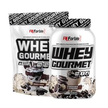 Imagem de Kit Pote + Refil Whey Protein Gourmet - FN Forbis Nutrition (Cookies and Cream)