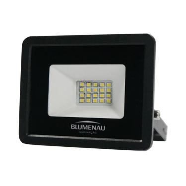 Imagem de Refletor Blumenau De Led Slim 20w Preto Bivolt 6500k Luz Fria