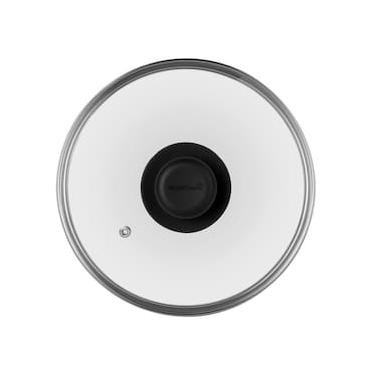 Imagem de Tampa de Vidro Multiflon com Pomel Preto - 22cm de Diâmetro