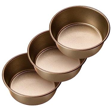 Imagem de Yomvzake Frigideira Air Fryer Mini Latas de Torta, Forma Jumbo para Cupcake Frigideira de 10 cm para Fritadeira de Hambúrguer, Frigideira Antiaderente para Ovos Frigideira de Ovos Pazookie Individuais Mini Formas de Bolo para Assar