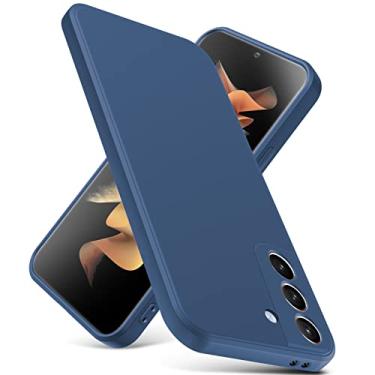 Imagem de YSLBWLE Capa fina de silicone líquido para Samsung Galaxy S22, à prova de choque, fina 5G, capa protetora para câmera de corpo inteiro - Azul 2-Sam S22-02