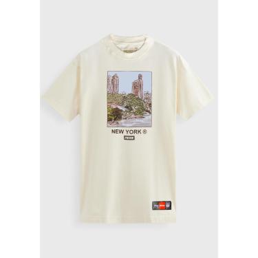 Imagem de Camiseta Streetwear Prison NY City landscape Off White-Masculino