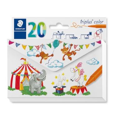 Imagem de Caneta Hidrocor Triangular, Staedtler, Triplus Color, 323 CL20, 20 Cores