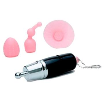 Imagem de VIBRADOR CHAVEIRO 3 PONTAS – ROSA (PRETO)