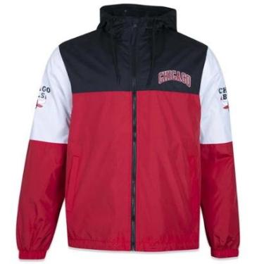 Imagem de JAQUETA CORTA VENTO CHICAGO BULLS CORE NEW ERA VERMELHA/PRETA-Masculino