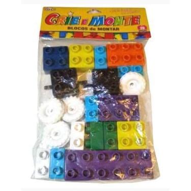Imagem de Bloco de Montar - CRIE E MONTE com 20 peças