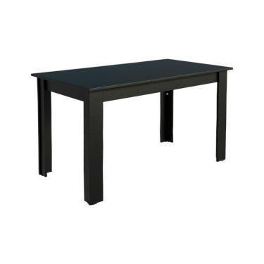 Imagem de Mesa Madesa Retangular Tampo de Madeira Preto