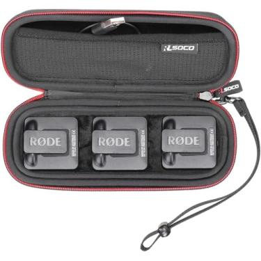 Imagem de RLSOCO Estojo para o sistema de microfone sem fio RØDE Wireless Go II/Wireless ME/Wireless GO - Adequado para o microfone Rode Wireless Go 2 (tamanho pequeno)