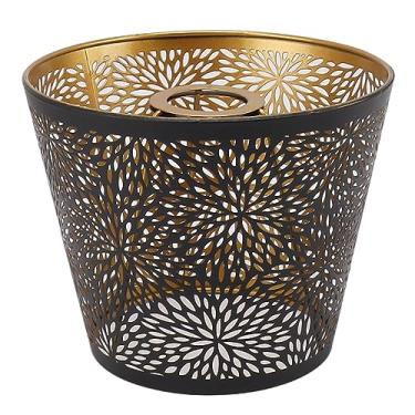 Imagem de Abajur de Metal para Abajures de Mesa, E26 E27 Estilo árvore Florestal Abajur Pequeno Oco Capa de Abajur Decorativo de Ferro Com Padrão Dourado Interno para Abajur de Teto de