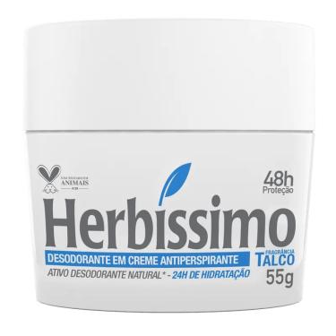 Imagem de Desodorante Antitranspirante Creme Talco Herbissimo 55G