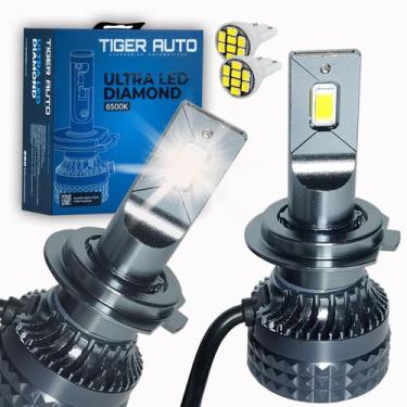 Imagem de Kit Lâmpada Ultra Led Diamond Farol Baixo Siena G5 13/17 60W 6500k - T