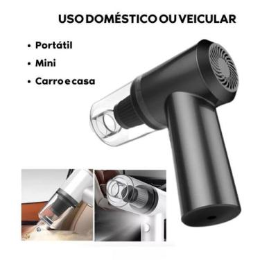 Imagem de Aspirador Portátil Para Carro/ Casa Multifuncional S/ Fio - MINIASPIRA