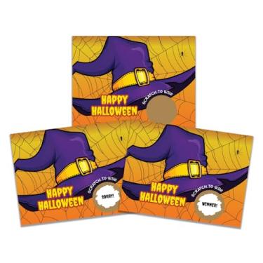 Imagem de My Scratch Offs - 26 Pack Halloween Witch’s Hat Scratch Off Game Card Tickets for Wedding & Party Prizes & Small Business Promotion