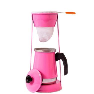 Imagem de Bule Com Mancebo Coador De Cafe Retro em Alumínio - Colorido - Global 