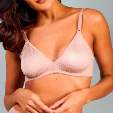 Imagem de Sutiã Triângulo Sem Bojo Mondrian Fio Lycra Duloren 121500, Castanha, 