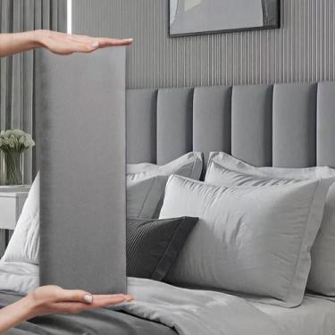 Imagem de Cabeceira Cama Box Casal Kit C/ 7un Modulos Adesivo Dubai - Moduca, Ci