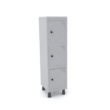 Imagem de Armário Mini Roupeiro 3 Portas Aço MGRP 501/3 - Pandin Móveis