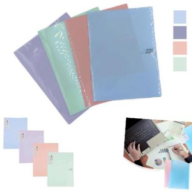Imagem de Pasta Plástico A4 em L Porta Documentos Tons Pastéis - Inter, Verde