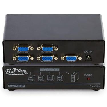 Imagem de Vídeo Splitter 1x4 - Distribuidor de Sinal VGA - CIRILO CABOS
