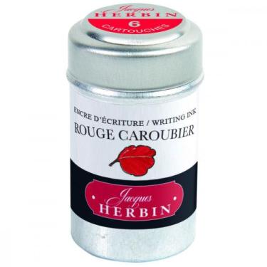 Imagem de Tinta em Cartucho p/ Caneta Tinteiro Herbin Rouge Caroubier