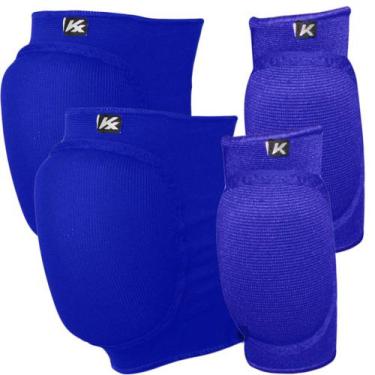 Imagem de Kit Goleiro De Futsal Joelheira + Cotoveleira Kanxa Profissional, Azul